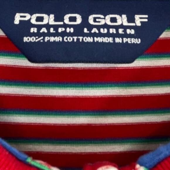 Ralph Lauren Polo Golf Men Size M Red Stripes - Picture 3 of 10